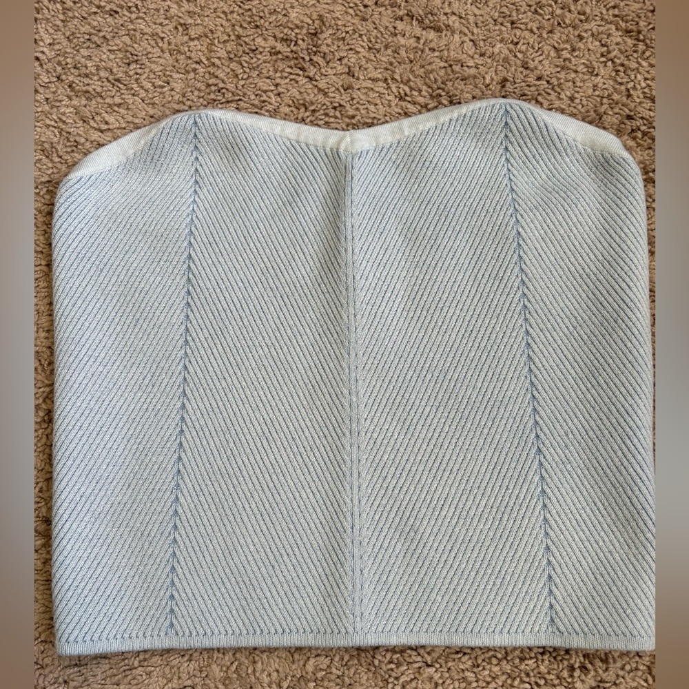 Aerie Light Blue Ribbed Top